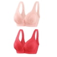 thumbnail image 2 of Summer Savings Clearance 2025! TAGOLD Womens Plus Size Bra Clearance,Summer Casual Bras for Womens,2PC Women's No Steel Ring Lactation Vest Bra Back Adjustment Yoga Running Bra, 2 of 3