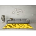 thumbnail image 3 of Ahgly Company Machine Washable Indoor Rectangle Abstract Yellow Modern Area Rugs, 4' x 6', 3 of 4