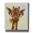 thumbnail image 1 of Epic Graffiti 'Giraffe and Flower Glasses 3' by Fab Funky, Canvas Wall Art, 26"x30", 1 of 3