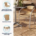 thumbnail image 3 of Emma + Oliver Aluminum and Beige Rattan Indoor-Outdoor Stack Chair, 3 of 12