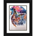 thumbnail image 1 of Kovacs, Anna Brigite 11x14 Black Ornate Wood Framed with Double Matting Museum Art Print Titled - Owl, 1 of 4