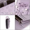 thumbnail image 2 of UTO Womens Wallet PU Leather Cute Purse for Girls Clutch Coin Purse Trifold Credit Card Holder Zipper Pocket(Purple Full), 2 of 8