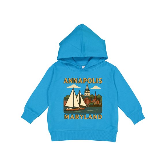 Inktastic Annapolis Maryland Scenic Sailboat Illustration Toddler Hoodie