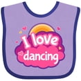 thumbnail image 3 of Inktastic I Love Dancing Dance Teacher Girls Baby Bib, 3 of 4