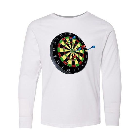 Inktastic Dart Board Long Sleeve Youth T-Shirt