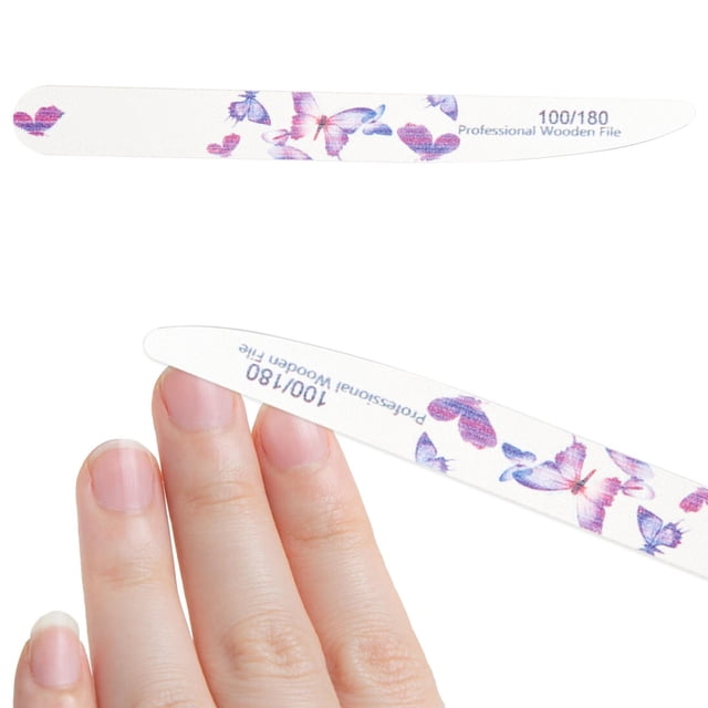 Lime à Ongles en Forme de Papillon pour Femmes, Double Face, Ponçage et Réparation pour Ongles en Acrylique