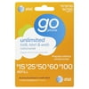 AT&T GoPhone $15 Refill Prepaid Card