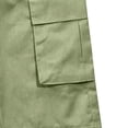 thumbnail image 4 of YODETEY Men's Drawstring Elastic Waist Multi-Pocket Cargo Shorts , Men's & Big Men's Green,Size S-4XL, 4 of 5