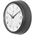 thumbnail image 6 of Infinity Instruments Retro Round Aluminum Wall Clock, Oyster Grey, 9.5 Inch, 6 of 7