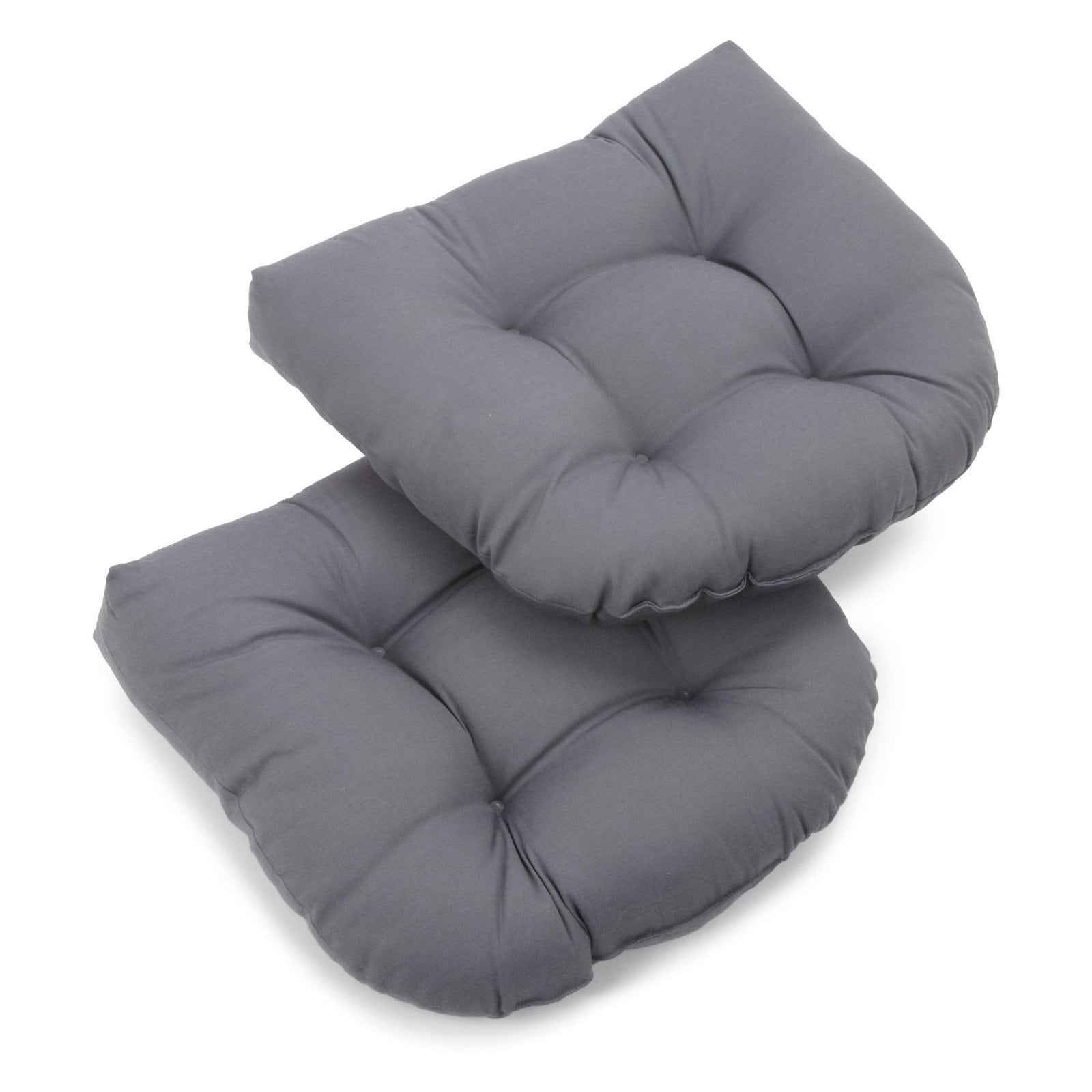 Blazing Needles Twill UShaped Indoor Chair Cushion Set of 2