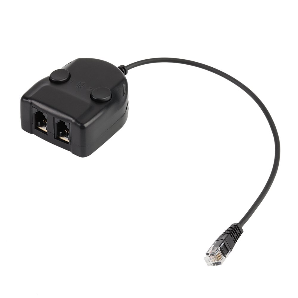 Tebru Crystal Headset Telephone Training Box Splitter Adapter Volume