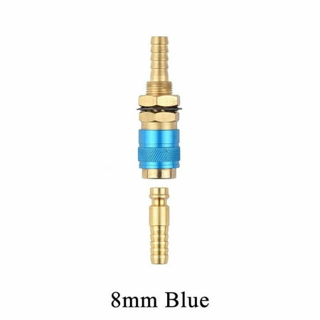 

Lierteer 6mm 8mm Air Cooled Gas Water Adapter Quick Connector Fitting For MIG TIG Welding 8mm Blue
