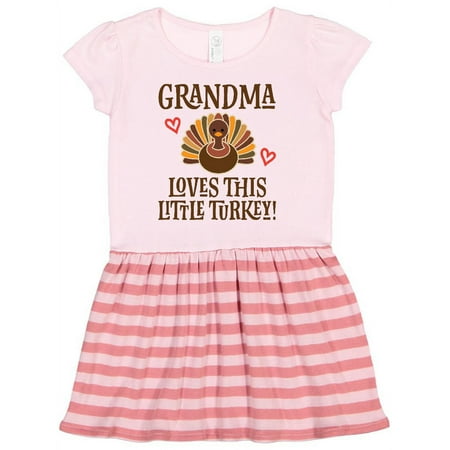 

Inktastic Thanksgiving Grandma Little Turkey Gift Toddler Girl Dress