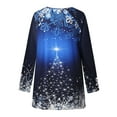 thumbnail image 5 of Christmas Long Sleeve Shirts for Women Bling Christmas Tree Print Tunic Tops Round Neck Casual Holiday Shirt Sweatshirt Womens Sweaters Sweatshirt Shirt, 5 of 8