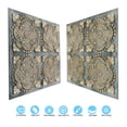 thumbnail image 5 of Faux tin ceiling tiles 3D embossed wall panels for Restaurant PL80 Smoked gold 10Pcs/pack, 5 of 9