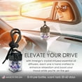 thumbnail image 3 of Innergy Third-Eye Chakra Crystal Infused Car Air Freshener - Portable 8 ml. Hanging Essential Oil Diffuser for Vehicle, Long-Lasting Fragrance, Eco-Friendly Design, Freshness On The Go!, 3 of 10