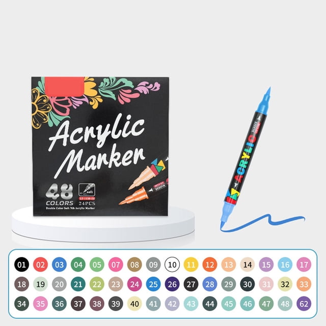 BotaniNest Acrylic Markers For Arts And Projects – Quick Dye Based Ink For Smooth And Precise Detailing Suitable For Paper Cardstock Canvas 2ml