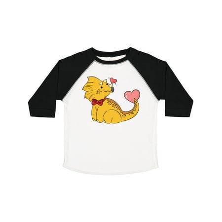 

Inktastic Yellow Triceratops with Red Bowtie and Pink Hearts Gift Toddler Boy or Toddler Girl T-Shirt