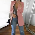 thumbnail image 2 of Women Workoffice Suit V Neck Cardigan Pockets Professional Overcoat Solid Color Blazer Single Breasted Fashion Jacket Button Down Fitted Outwear, 2 of 6