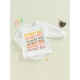 thumbnail image 6 of Aojekbee Baby Girls Boys Sweatshirts Rompers Birthday Clothes Letter Print Long Sleeve Toddler Fall Bodysuits, 6 of 10