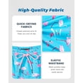 thumbnail image 6 of SURF CUZ Mens Swim Trunks with Compression Liner Mens Swimming Trunks 5 Inch Bathing Suit with Zipper Pockets Quick Dry Swim Shorts Blue Flamingo Large, 6 of 9