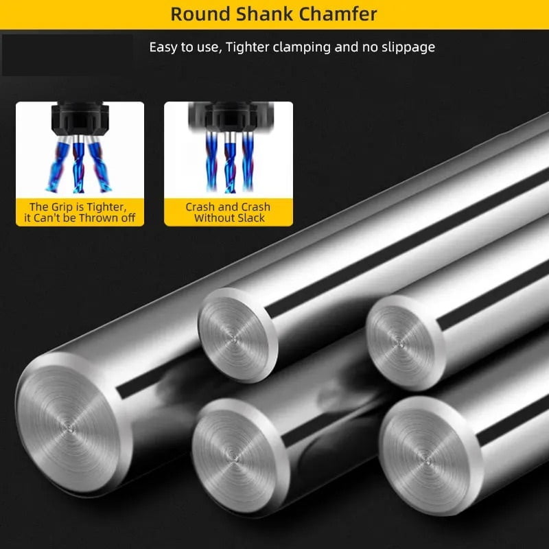 End Mill 2F Solid Carbide 2 Flutes Slot Milling Cutter Machining Metal Aluminum Steel Wood 55HRC Cutting Tool 1mm~20mm ,Great Multi-Purpose Application