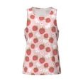 thumbnail image 4 of Xecao Floral Strawberr Men's Tank Top Workout Quick Dry Sleeveless Gym Jogging Muscle Shirts Summer Swim Beach Tops, 4 of 9