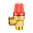 thumbnail image 1 of Válvula de seguridad de diafragma de 3 barras con ataque trasero, rosca MF de 1/2", dorada y roja, 1 of 3