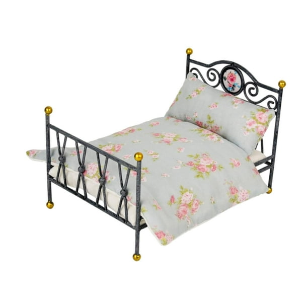 Cuna Individual En Miniatura Para Casa De Muñecas – Cama De Madera Realista, Accesorio Decorativo Para Casitas De Juego, Fomenta La Creatividad E Imaginación Infantil