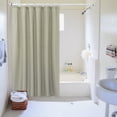 thumbnail image 1 of Shower Curtain, Polyester Waffle Weave Plaid Bathroom Shower Curtain Waterproof Wrinkle Resistant Privacy Protection Decorative Home Hotel Bath Curtain, 1 of 7