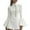 White, variant on Women's Blazer Dress Suit Dress Long Sleeve Stand Collar Bell Sleeve Slim Fit Solid Color Dress for Office Spring Fall,Black,L
