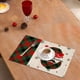 thumbnail image 4 of Manteles individuales de lino con estampado navideño | Manteles navideños multicolores con diseño de Papá Noel y copos de nieve | Decoración festiva para el hogar, mesas navideñas, colgantes de, 4 of 6