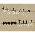 thumbnail image 2 of Pelletier, Alain 18x15 White Modern Wood Framed Museum Art Print Titled - Birds on a Wire - Welcome Home, 2 of 4