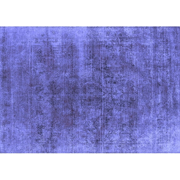 Ahgly Company Indoor Rectangle Oriental Blue Industrial Area Rugs, 5' x 7'