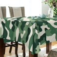 thumbnail image 5 of Yayeee Tablecloths 54" x 54" Rectangle Wrinkle Resistant Party Table Cover, Light Green Camouflage Design, 5 of 8