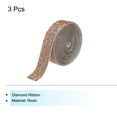 thumbnail image 3 of Unique Bargains 3Roll 1 Yard 8mm Self Adhesive Crystal Rhinestone Ribbon for Crafts Project, Champagne, 3 of 5
