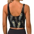 thumbnail image 3 of Kdxio Jellyfish Print Workout Crop Tank Top for Women Racerback Yoga Tank Tops Athletic Sports Shirts Exercise Undershirts, 3 of 9
