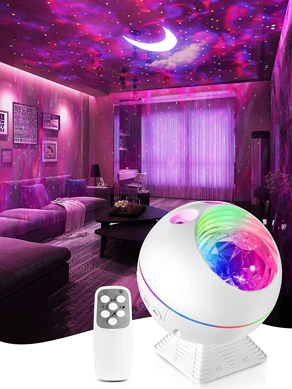 NEW UFO LED Star Projector Night Light 8 in 1 Planetarium Projection Galaxy  Starry Sky Projector Lamp for Kids Gift Room Decor