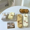 thumbnail image 4 of Dyfzdhu Funny Cute Winter Socks For Womens 3D Cartoon Pattern Coral Thickened Thermal Socks Warm Fuzzy Sleep Socks Tube Socks, 4 of 8