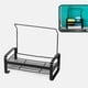 thumbnail image 3 of Organizador de almacenamiento para fregadero, portaesponjas con bandeja de drenaje y portapaño de cocina Negro S, 3 of 9
