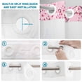 thumbnail image 4 of No Hook Shower Curtain, Cherry Blossom Shower Curtains for Bathroom with See Through Top Window, Gradient Tree Pink Flower Plant Waterproof & Washable Bath Curtain Extra Long 72"x84", 4 of 9