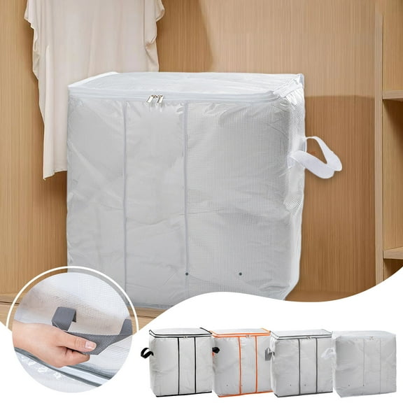 Clothing Storage Bags with Handle and Zipper, Travel Moving Bags, Large Thickened Fabric, for Small Clothes, Pillows, Quilts, and Seasonal Items, by FAJHHA