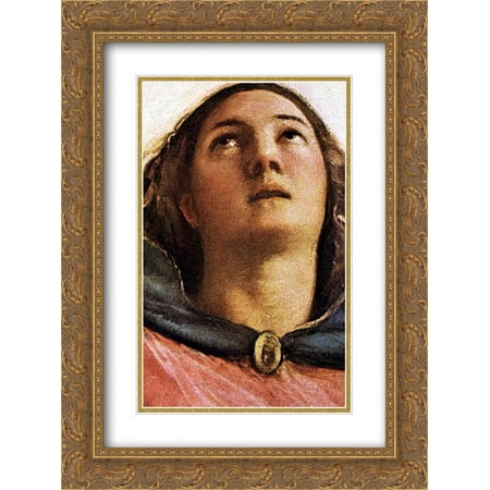 Titian 2x Matted 18x24 Gold Ornate Framed Art Print 'Assumption of the Virgin [detail: 1]'