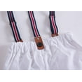 thumbnail image 3 of StylesILove Toddler Little Boy Classic Chino Pants with Suspenders (White, 90/2-3 Years), 3 of 3