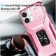 thumbnail image 4 of Funda para GANGXUN iPhone 16 Plus - Soporte metálico, Función magnética, Rosa, 4 of 5