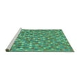 thumbnail image 2 of Ahgly Company Machine Washable Indoor Rectangle Southwestern Turquoise Blue Country Area Rugs, 2' x 4', 2 of 4