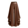 thumbnail image 3 of cocolona Womens Chiffon High Waist Palazzo Pants Phnom Penh Elastic Waist Wide Leg Travel Dance Pants, 3 of 4