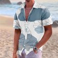 thumbnail image 2 of Men'S Casual Loose Fitting Short Sleeved Shirt Fashionable Lapel Shirt Top 4XL, 2 of 5