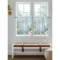 thumbnail image 4 of Teal Ocean Coastal Half Window Curtains 24 Inches Long, Summer Beach Window Treatment Curtain Drapes, Nautical Coral Starfish Short Window Tiers for Laundry Room Over Sink, 27.5"x24", 2 Panels, 4 of 6