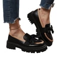 thumbnail image 3 of Xucatan Women's Platform Loafers, Glossy Round Toe Mules with Thick Lug Sole, Easy On Cushioned Insole Shoes, Versatile Everyday Work Weekend Style Gift, 3 of 6